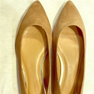 Banana Republic Suede Flat Pointed Toe Shoes